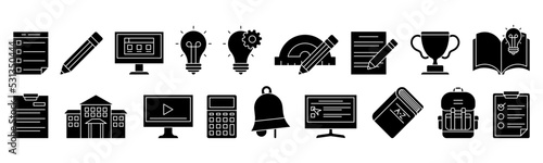 Learning icon set design template vector illustration