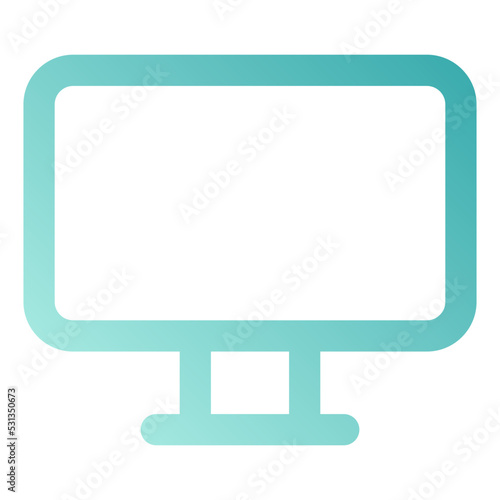 monitor line icon