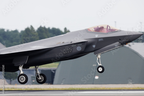 JASDF F-35A Stealth fighter taking off