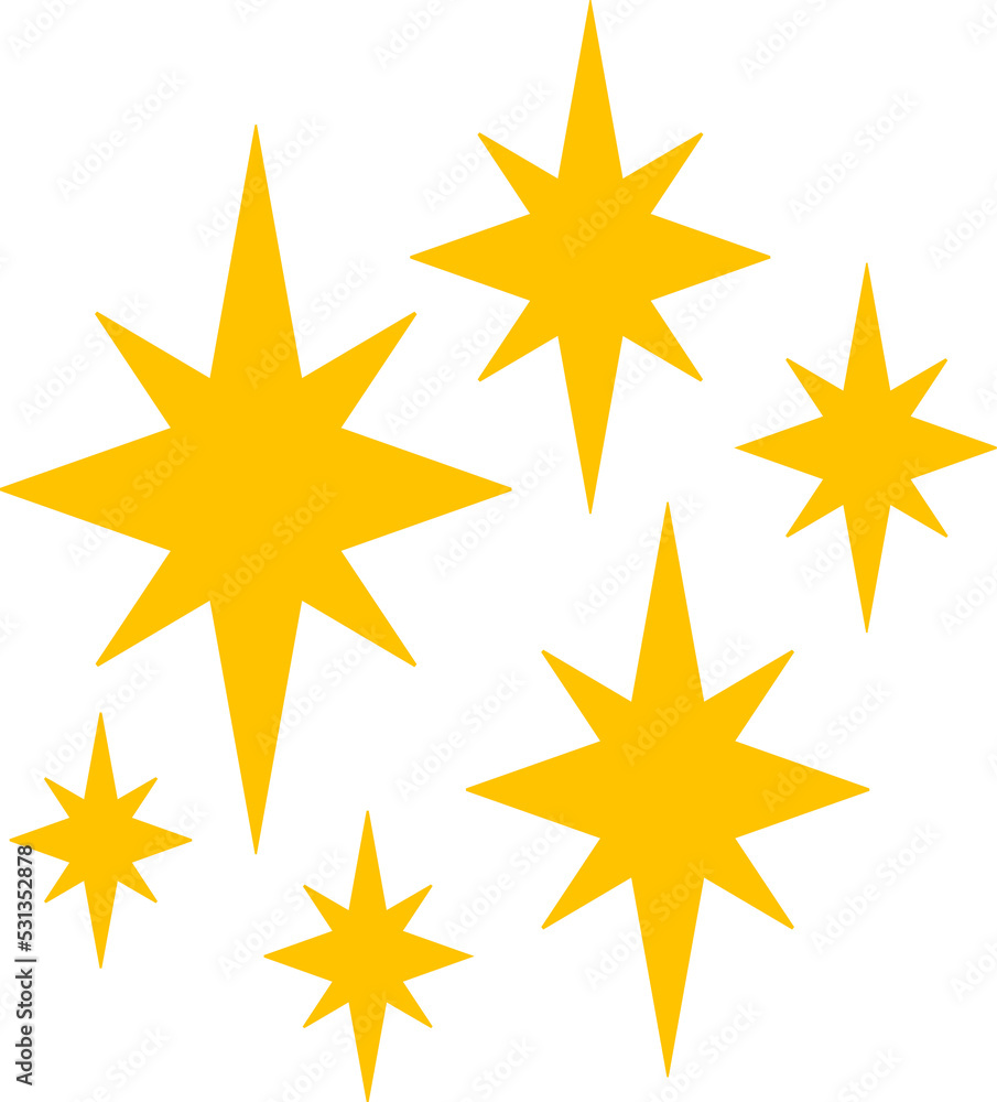 Flat sparkling star icon illustration
Flat sparkling star icon illustration