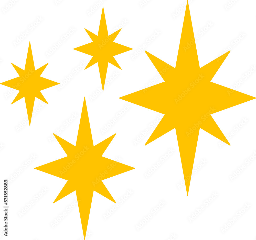 Flat sparkling star icon illustration
