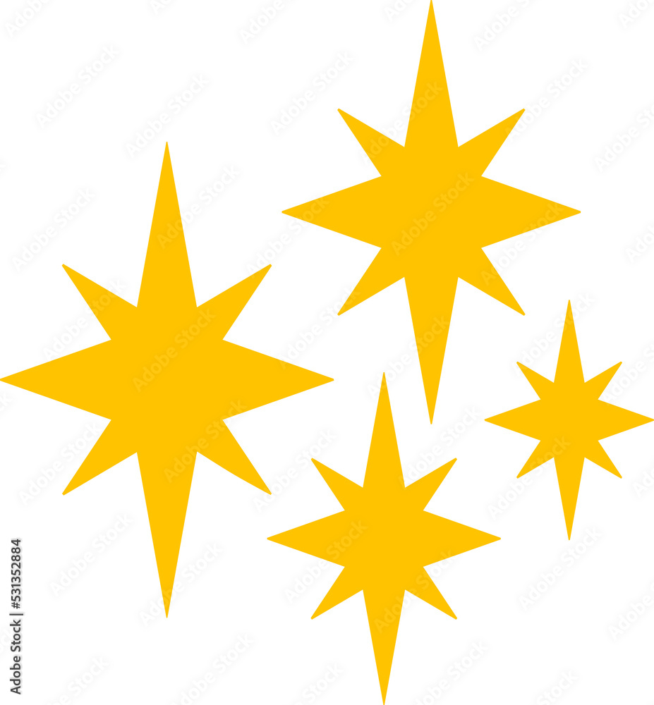 Flat sparkling star icon illustration
Flat sparkling star icon illustration