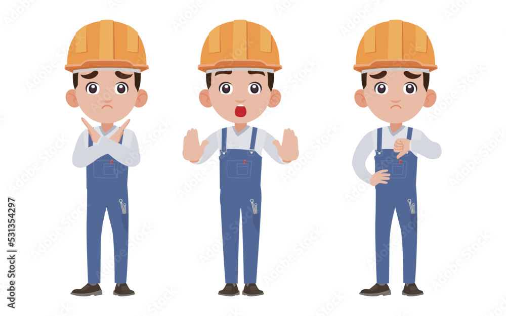 Repairman with different poses. vector Repairman with different poses. vector