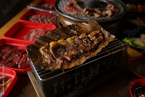 meat on tray