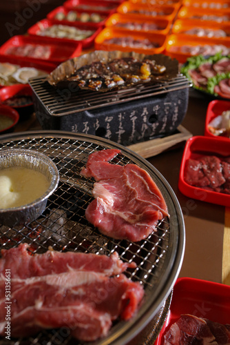 meat on a grill