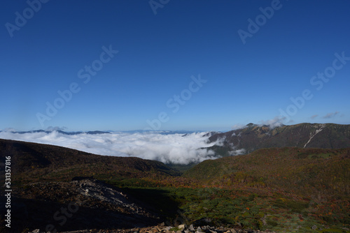 Climbing mountain in autumn  Nasu  Tochigi  Japan