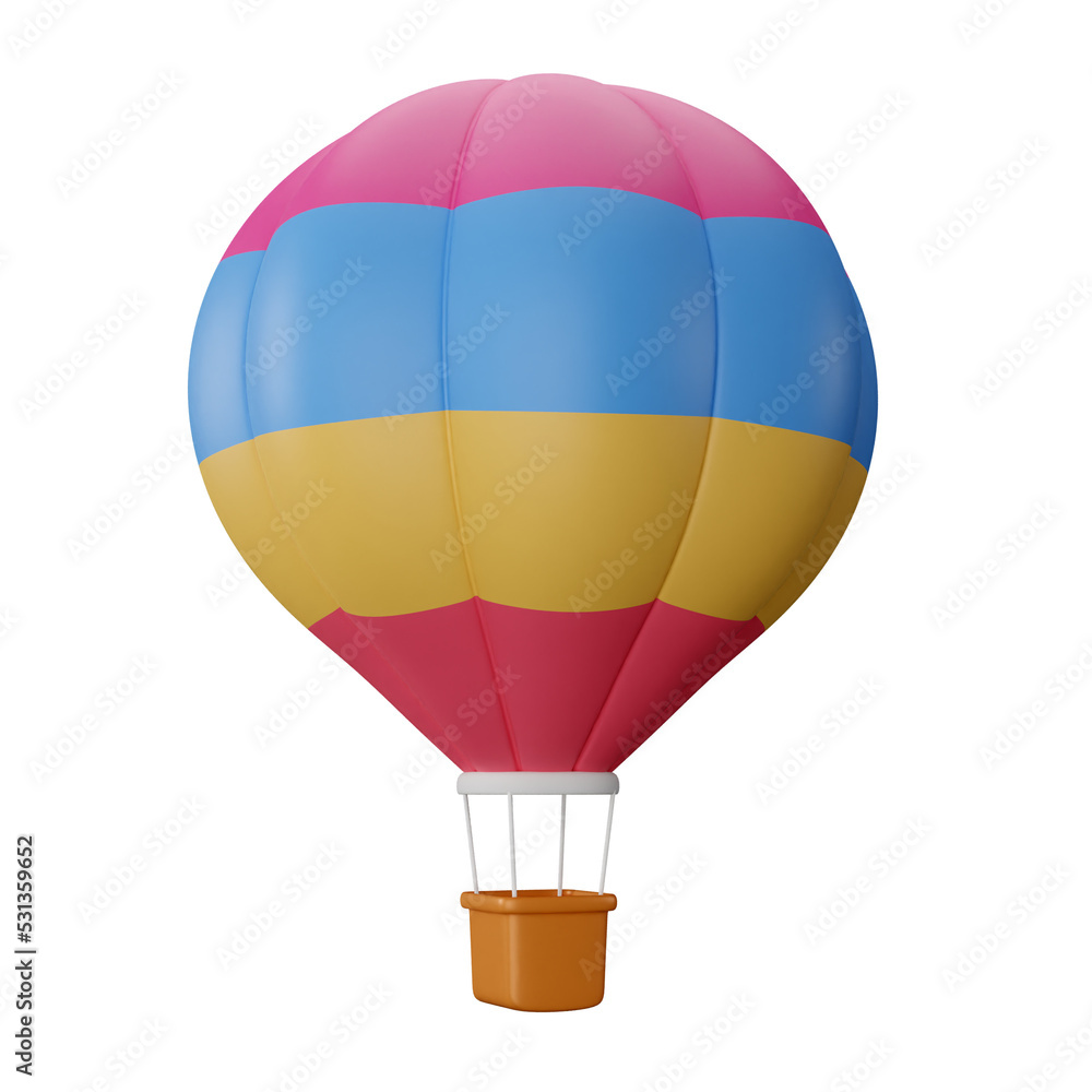 Fototapeta premium 3D Rendering Hot Air Balloon