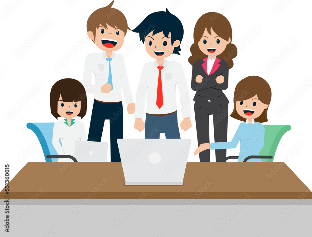 Salary Man 01 are Presenting Works Together Salary Man 01 are Presenting Works Together