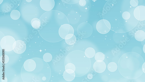 Abstract Blue Bokeh Light Background