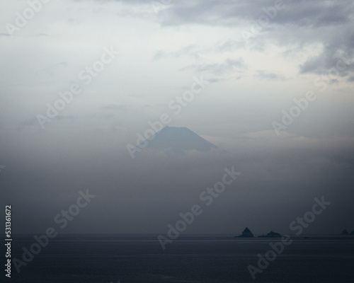 Izu  Peninsula  Mount Fuji in the fog