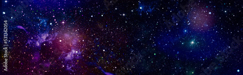 Canvas Print Panoramic looking into deep space