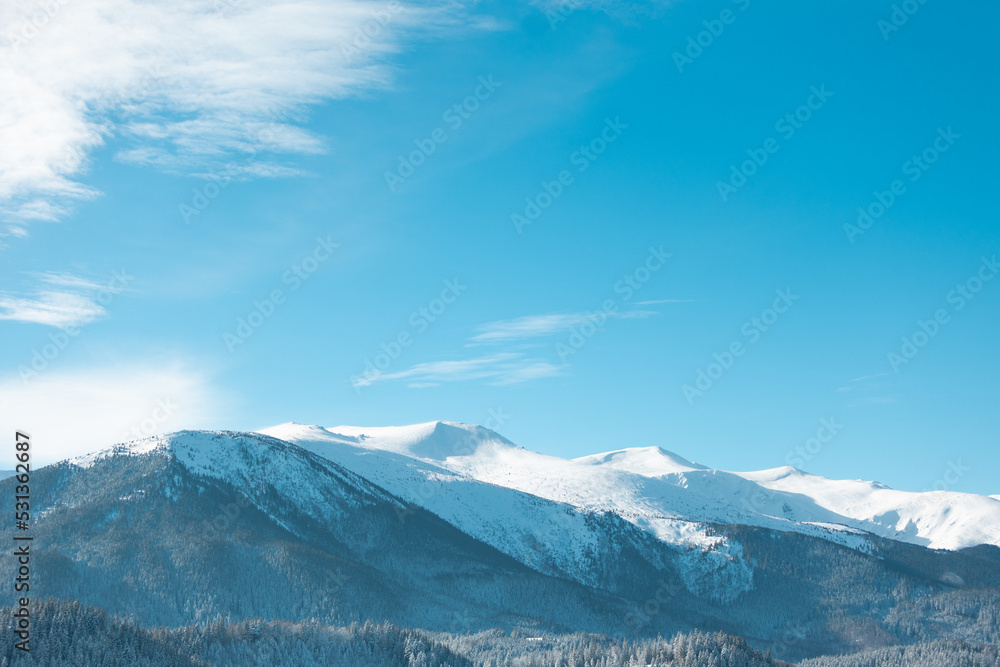 mountain landscape in the winter mountain landscape in the winter