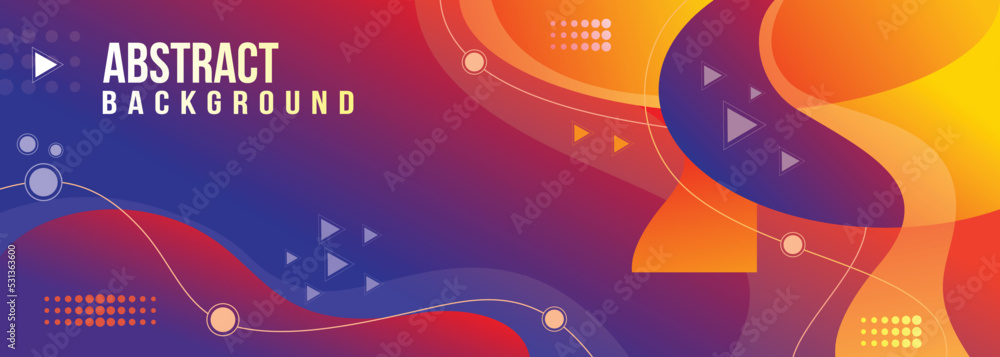Abstract wavy banner and background design vector Abstract wavy banner and background design vector