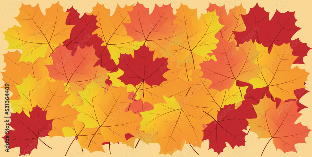 Abstract bаckground of autumn maple leaves. For a website, advertising, a post on social networks, postcards, greetings, illustrations in printed products. Abstract bаckground of autumn maple leaves. For a website, advertising, a post on social networks, postcards, greetings, illustrations in printed products.