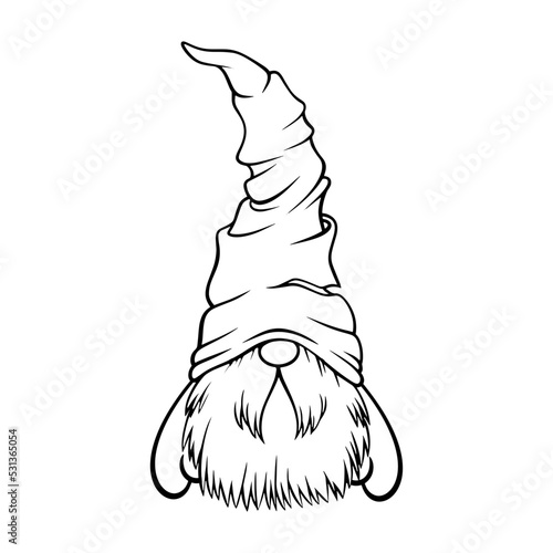 Cute gnome character with eggs for Easter. It's a vector image.