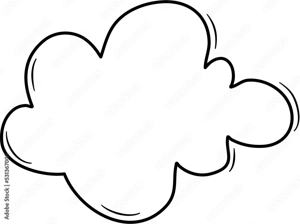 Cartoon Doodle Cloud Icon Cartoon Doodle Cloud Icon