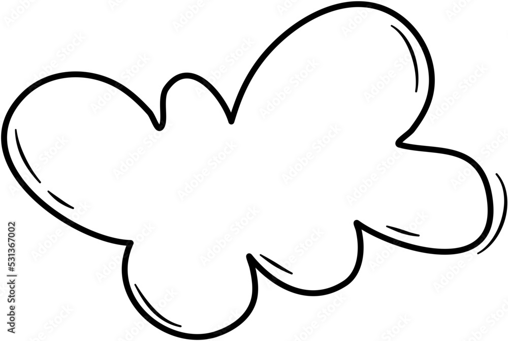 Cartoon Doodle Cloud Icon Cartoon Doodle Cloud Icon