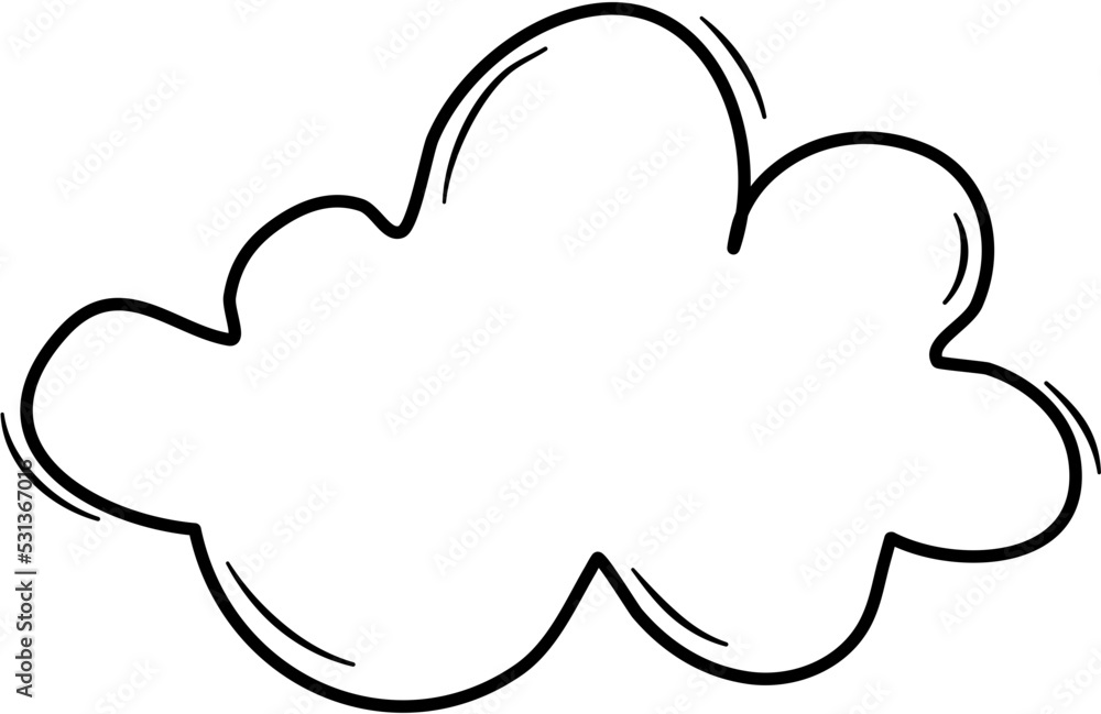 Cartoon Doodle Cloud Icon Cartoon Doodle Cloud Icon