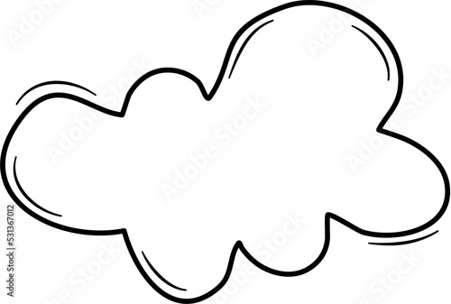 Fototapeta Naklejka Na Ścianę i Meble -  Cartoon Doodle Cloud Icon