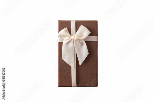 Gift box with a bow on a white background, isolated. Events and holidays. Gift shop © Alexander