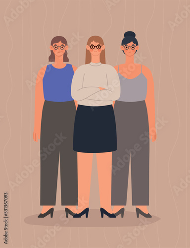 happy businesswomen poster