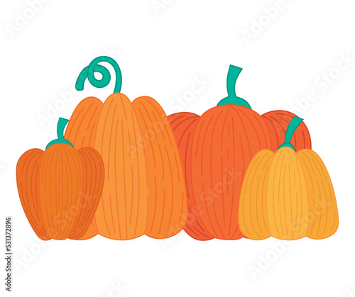 orange pumpkins design