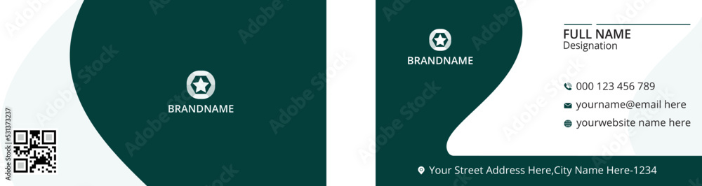 Fototapeta premium Premium professional business card design template