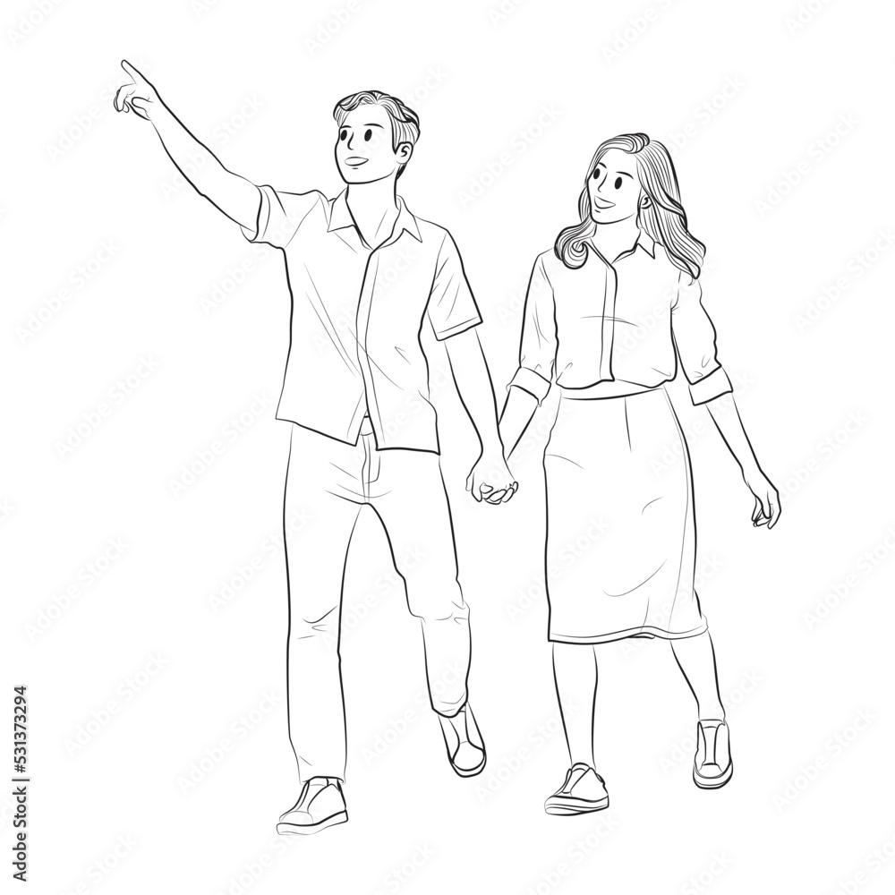 Fototapeta premium full length young couple