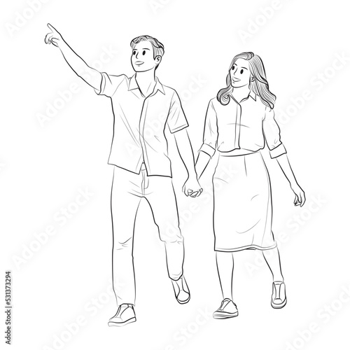full length young couple