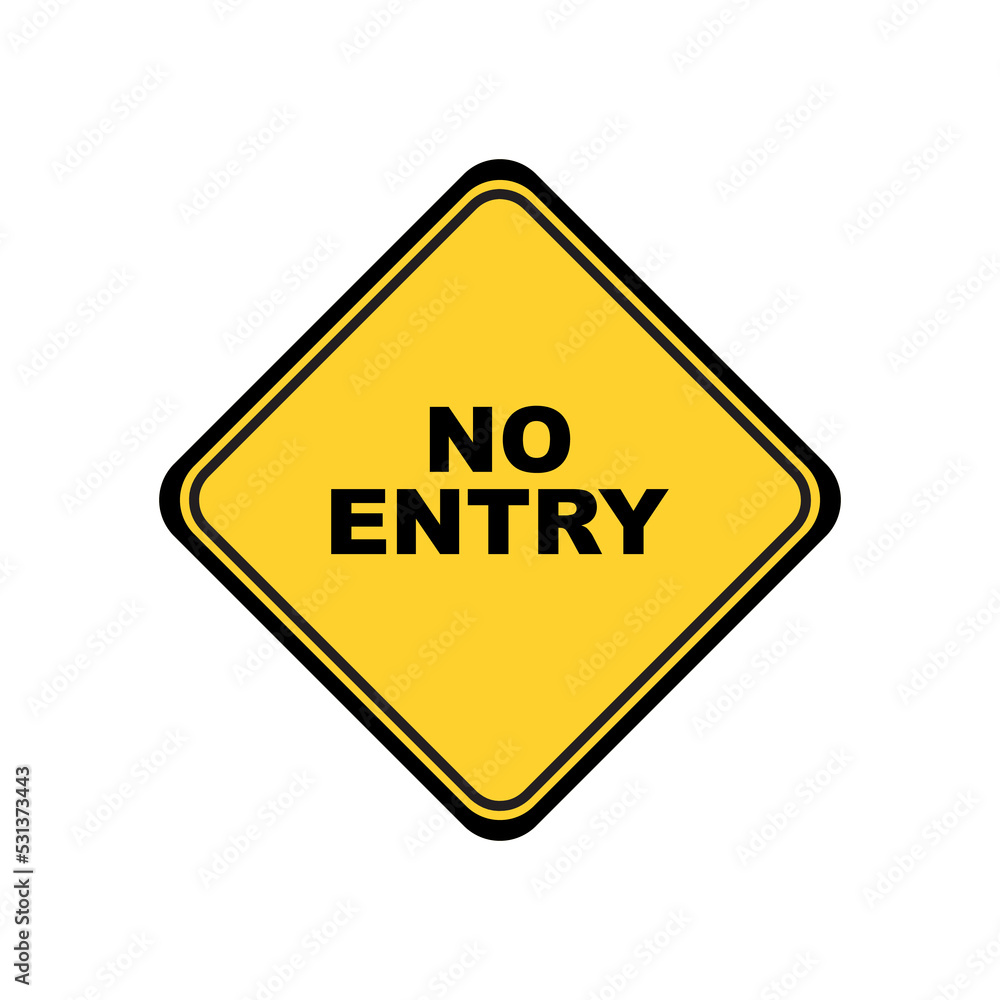 No entry sign on white background No entry sign on white background