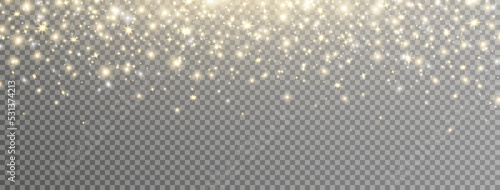Fotografie, Obraz Glitter golden light and stars