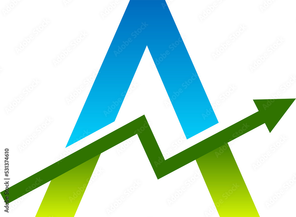 Letters with bar graph arrow ready to use. Letters with bar graph arrow ready to use.