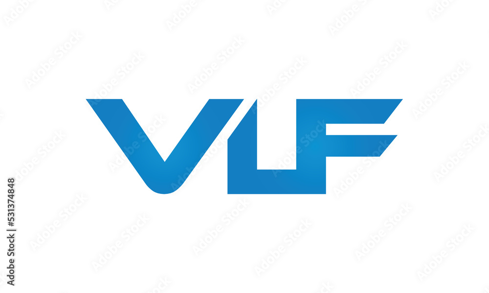 VLF monogram linked letters, creative typography logo icon VLF monogram linked letters, creative typography logo icon