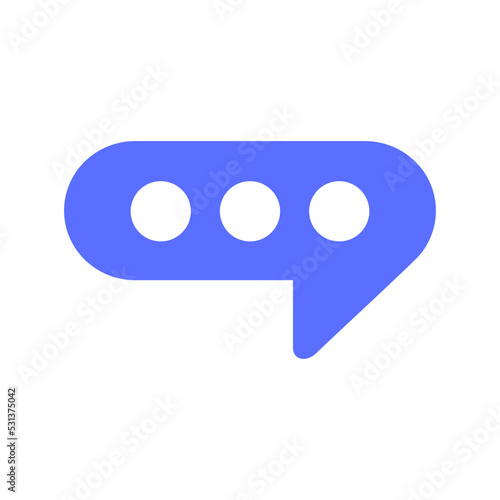 Speech Bubble With Text Lines icon vector