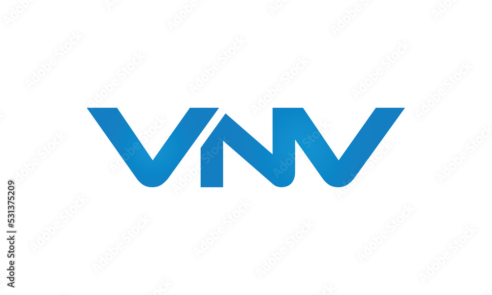 VNV monogram linked letters, creative typography logo icon VNV monogram linked letters, creative typography logo icon