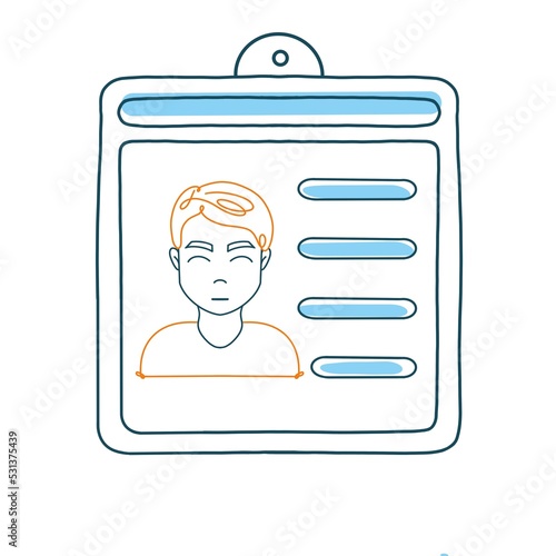 Personal card of the user registration data of the site