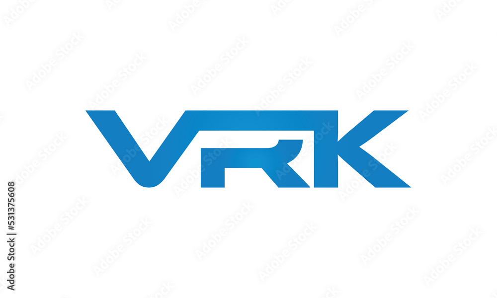 VRK monogram linked letters, creative typography logo icon VRK monogram linked letters, creative typography logo icon