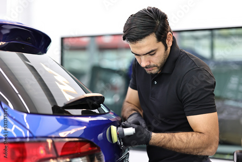 Polished blue car polishing machine polished finishing. ask for details.
