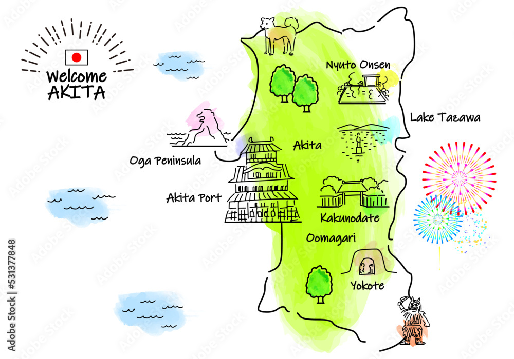 手書き秋田県の地図 の画像 21 件の Stock 写真 ベクターおよびビデオ Adobe Stock