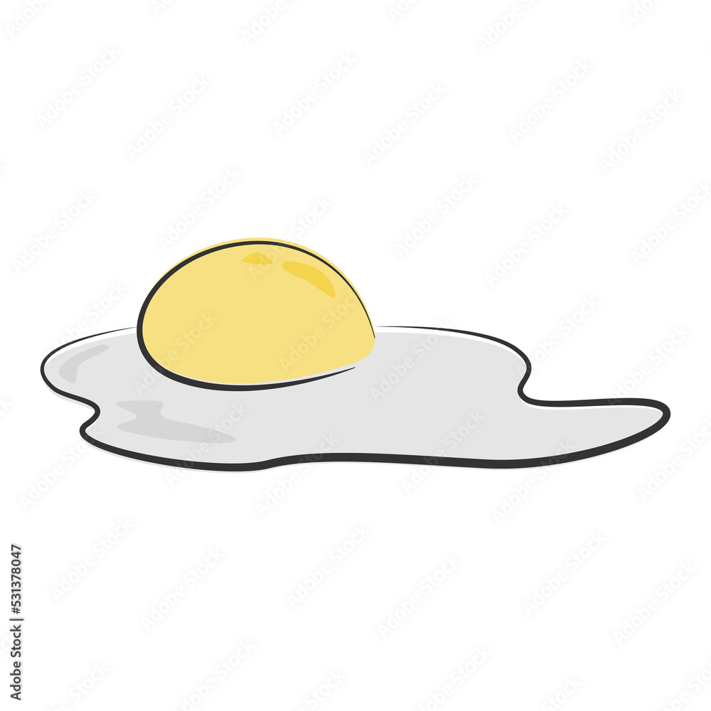 Fried egg art cartoon elements symbol. Fried egg art cartoon elements symbol.