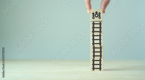 Canvas Print Operational excellence, efficiency concept