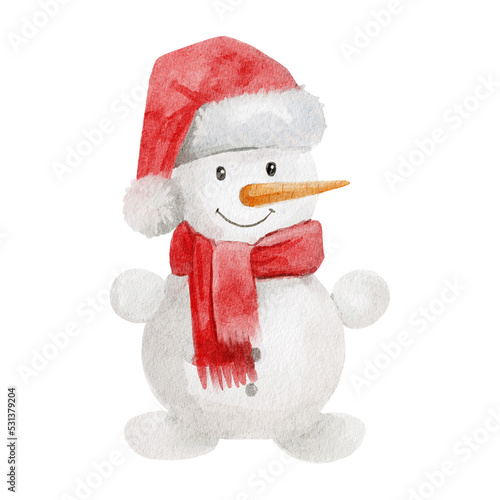 snowman isolated on white