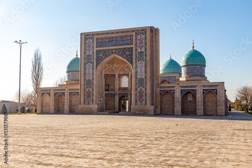 Baroqxon madrasah (or Barakhan medrese). Hazret Imam (or Hazrati Imam) architectural complex. Tashkent city, Uzbekistan. photo