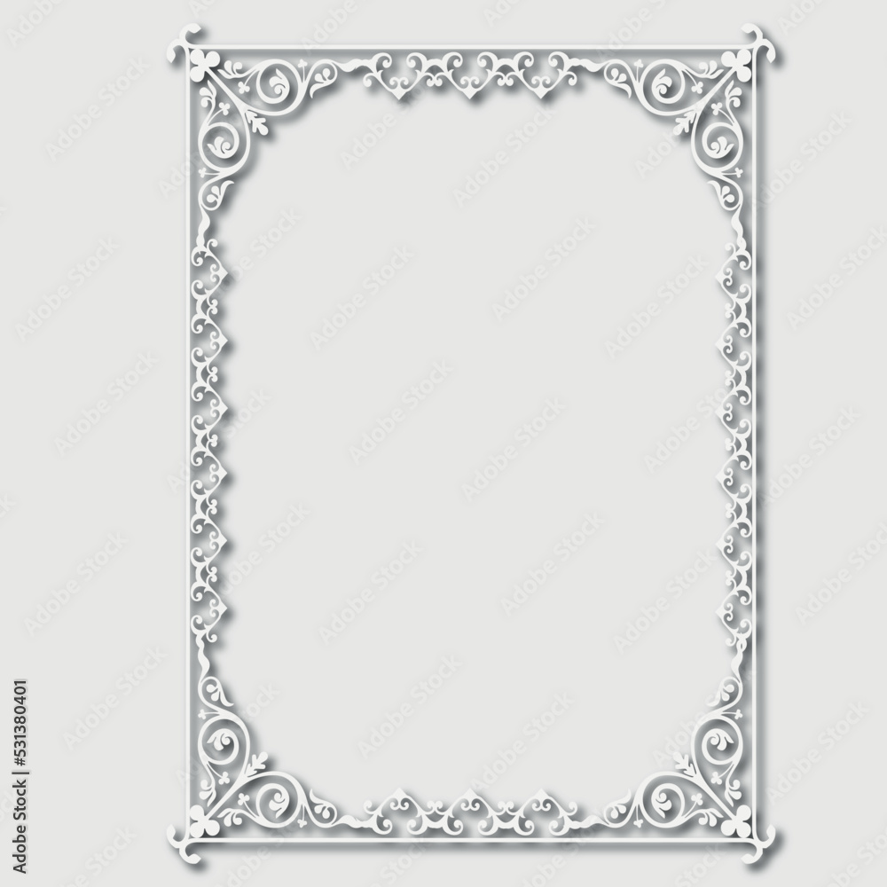 Frame, in the style of an ornament, Vector illustration eps 10, Art. Frame, in the style of an ornament, Vector illustration eps 10, Art.