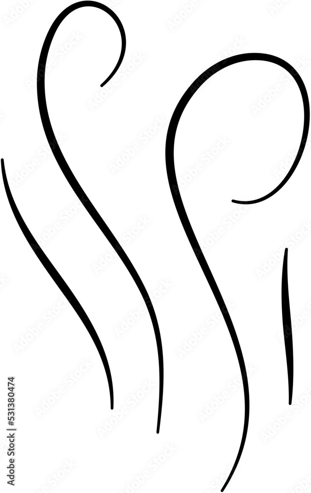 Smoke Aroma Line Illustration Smoke Aroma Line Illustration