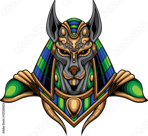 Illustration of god anubis with premium quality stock vector