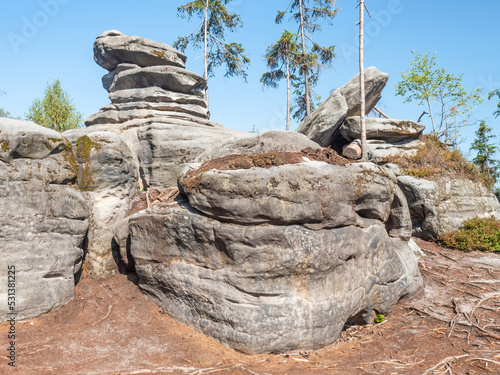 Ostas rocks and bizarre sandstone formations. photo