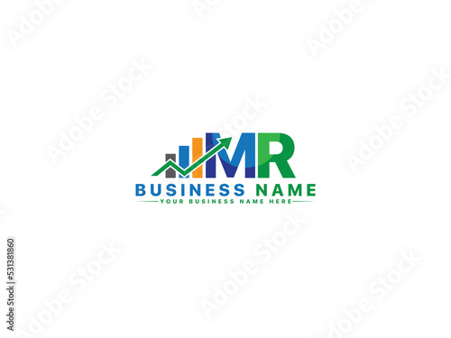 Letter MR rm Logo Icon, Financial Mr m r Logo Letter Vector For Market Analyses Company