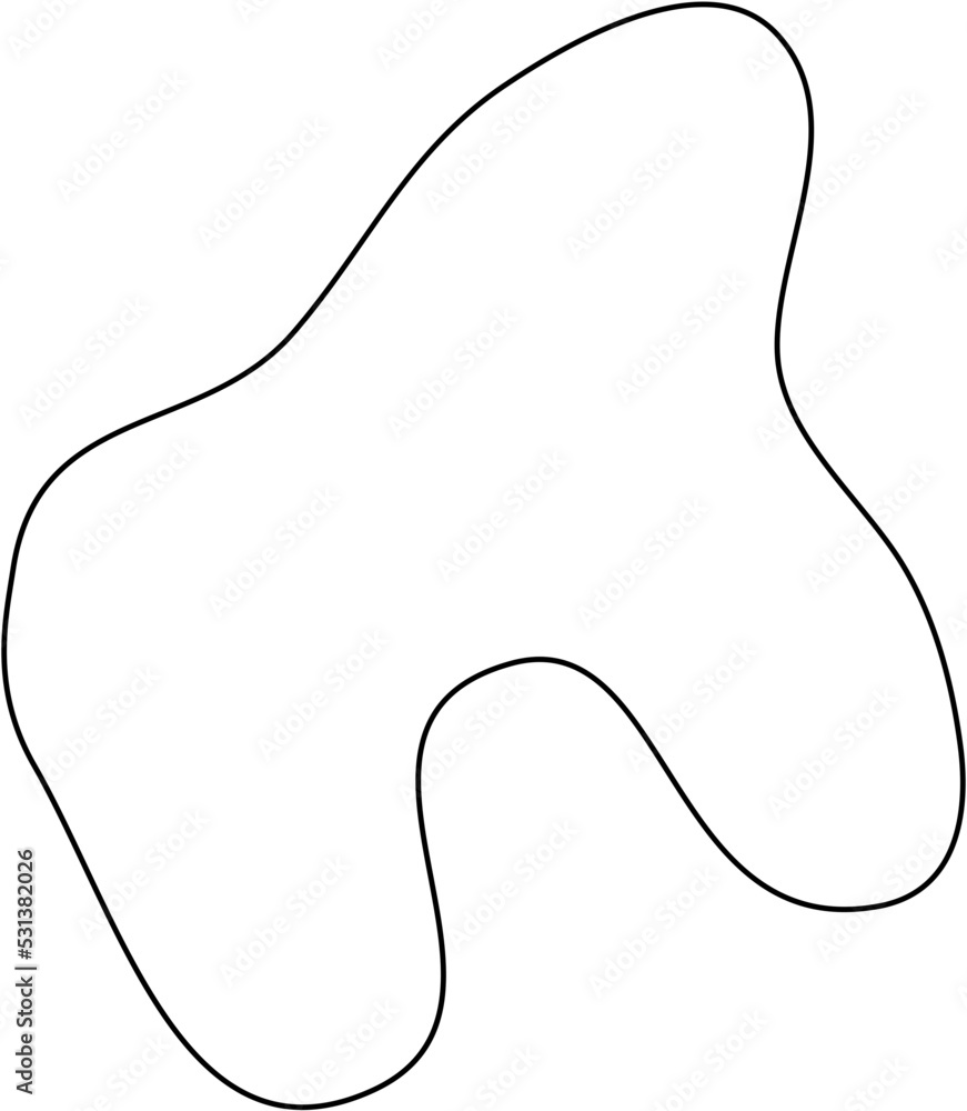 Irregular Line Abstract Shape Irregular Line Abstract Shape