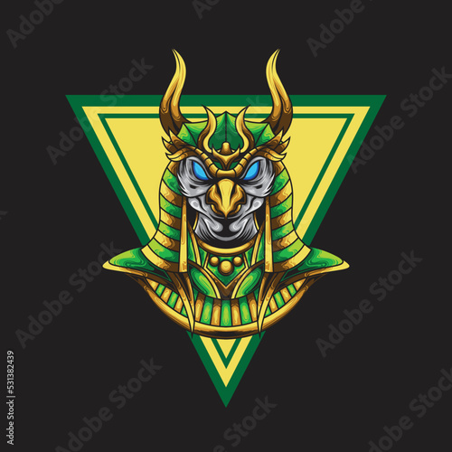 Vector illustration of god of ra egyptian gods